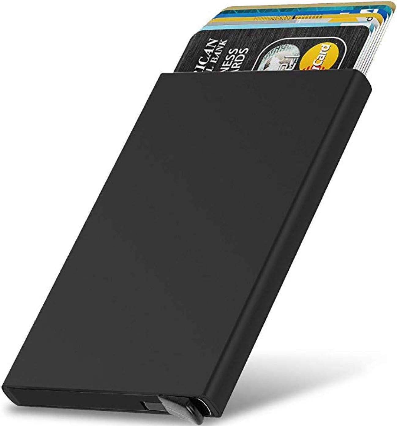 Men's Aluminium Metal RFID Protected Smart Pop Up Wallet | 7 Card Slots (06 Black)…