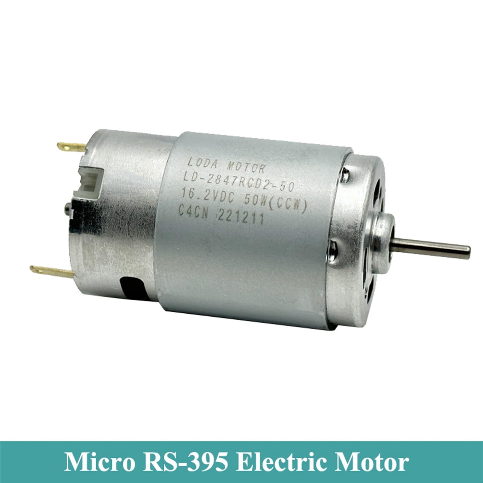 Moteur Électrique RS-395-17110 DC 24-36V - Micro-Moteur Haute Vitesse 10000-16000 Tr/min