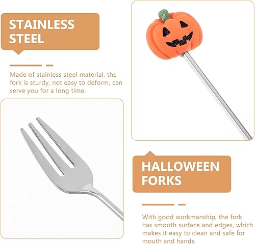 Vista 13 de Kichvoe 6 cucharas de café: cuchara pequeña en forma de calabaza de 4.9 pulgadas para postre de azúcar, té, degustación para cafetería, bar, cocina