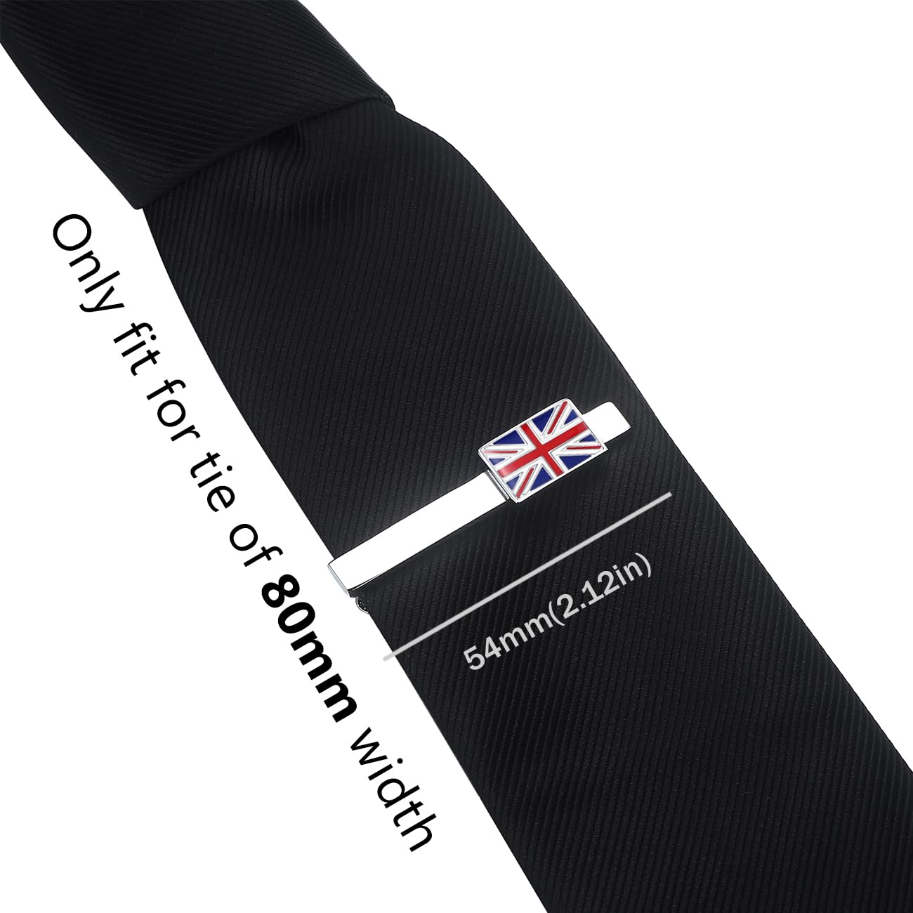 HONEY BEAR Hochwertig Herren National flagge Krawattennadel Krawattenklammer Tie Clip (United Kingdom Vereinigtes Königreich Britisch UK GB Flagge)