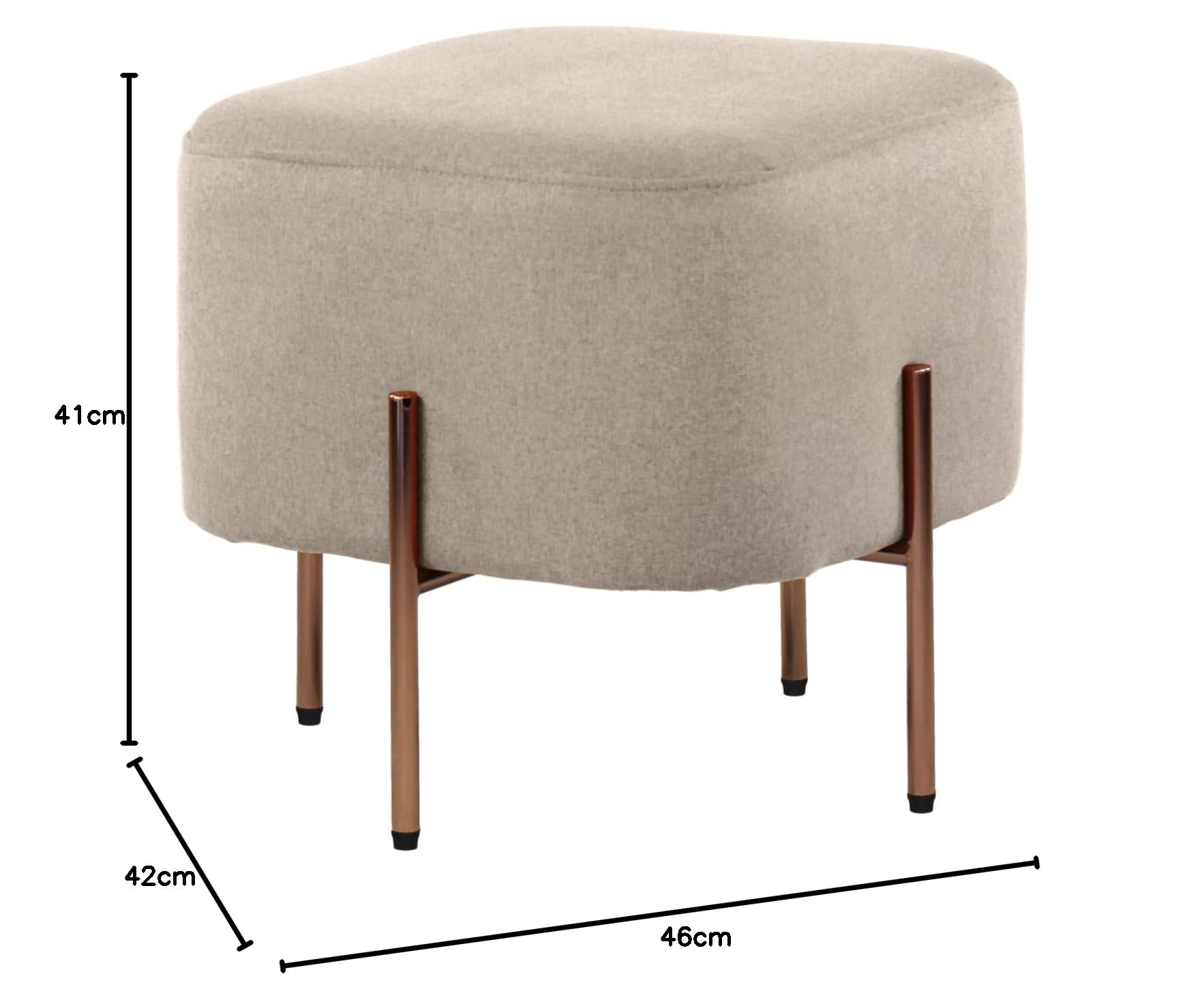Brigros WeHome - Pouf Poggiapiedi In Tessuto, Pouf Sgabello Per Arredo Casa, Sgabelli Cucina, Soggiorno, Camera Da Letto, Ufficio, Poggiapiedi Da Scrivania, Vari Modelli e Colori (Quadrato, Grigio)
