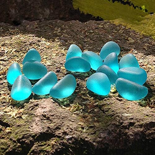 SpringSmart Marbles, Pebbles, Glass Gems, Blue Crystal Rocks for Aquarium Decor, Fish Tank Substrate, Landscaping, Aquascape, Non-Toxic, Safe to Aquatic Pets, 1.5lb