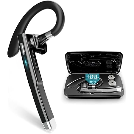 Amazon Co Jp Bluetoothヘッドセット 21年業界先端 Bluetooth5 2 Bluetoothイヤホン ワイヤレスヘッドセット イヤホン 片耳 ビジネスヘッドセット 耳掛け式 左右耳兼用 Cvc8 0ノイズキャンセリング ハンズフリー通話 10時間連続使用 ミュート Siri機能搭載500mah