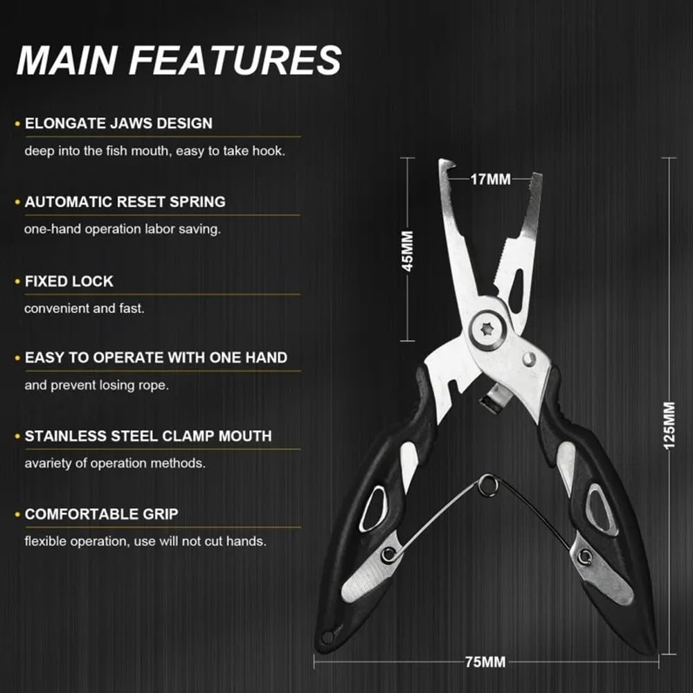 Aetherion 1 PCS Fish Lip Gripper Pliers, Fishing Pliers, Outdoor Fishing Tools Plier, Stainless Steel Fishing Gear - Image 4