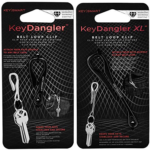 KeySmart Lot de porte-clés pour clés u0096 Clip votre KeySmart à n'importe quel (porte-clés et porte-clés XL, diamant minuit)
