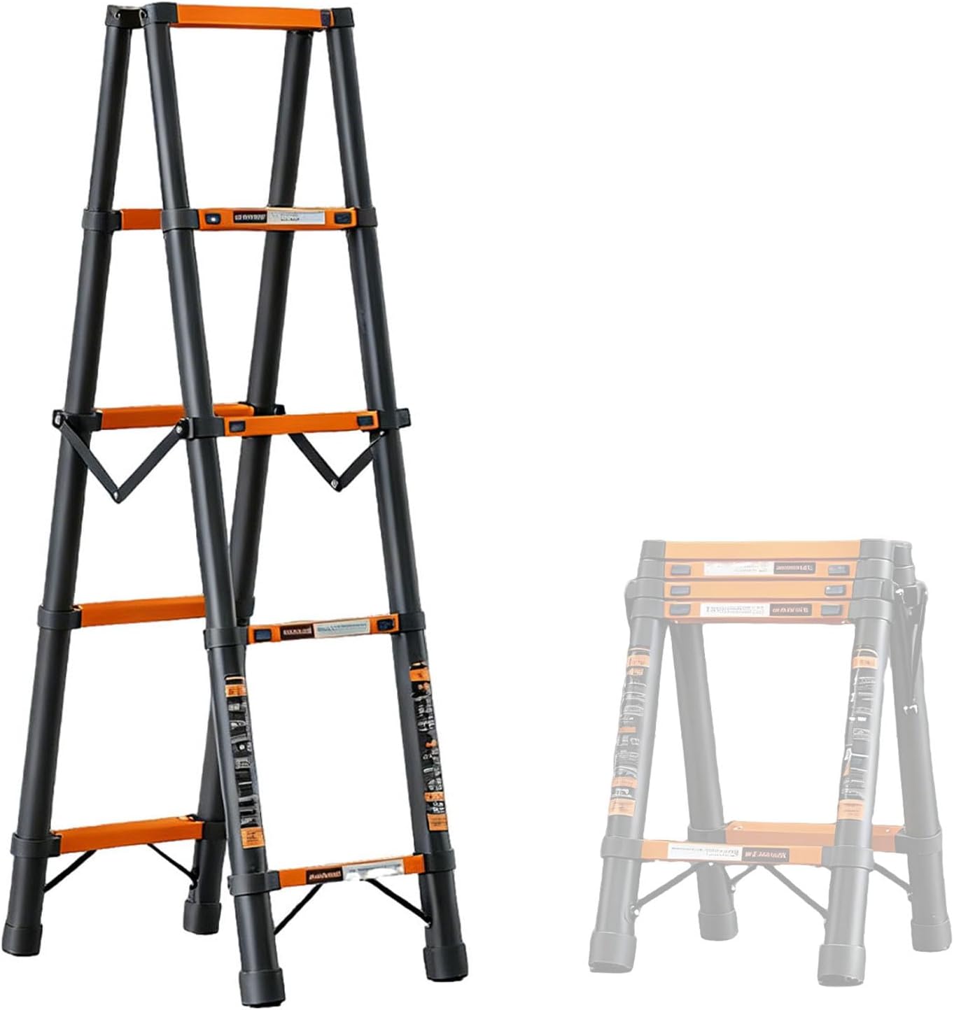 Telescoping Ladder A Frame, Extension Ladder, Retraction Portable Collapsible RV Ladders, 330LBS Load Telescopic Ladders for Home, RV, Loft AType 3.1m