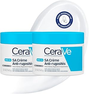 CeraVe - SA Crème Anti-Rugosités - Exfolie, Adoucit et Lisse les Rugosités - Acide Salicylique + Urée + 3 Céramides Essentiels - Peau Sèche, Rugueuse, Squameuse