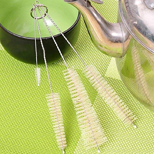 S R EXCLUSIVE Plastic 4 in 1 Bottle Cleaning Teapot Nozzle Glass Sink Clean Brush Set