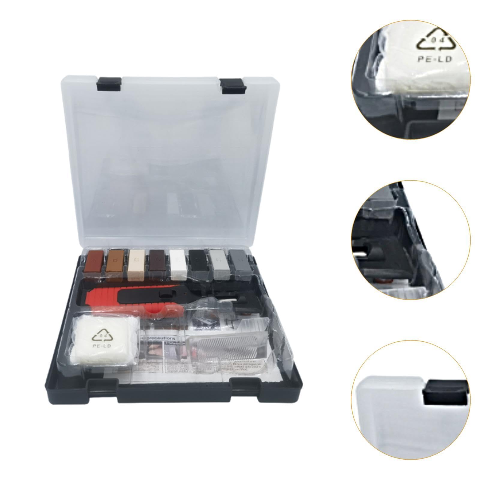 Kit de Reparación de Suelos de Madera con Herramientas para Reparar Laminados Y Estuche para Reparar Arañazos.