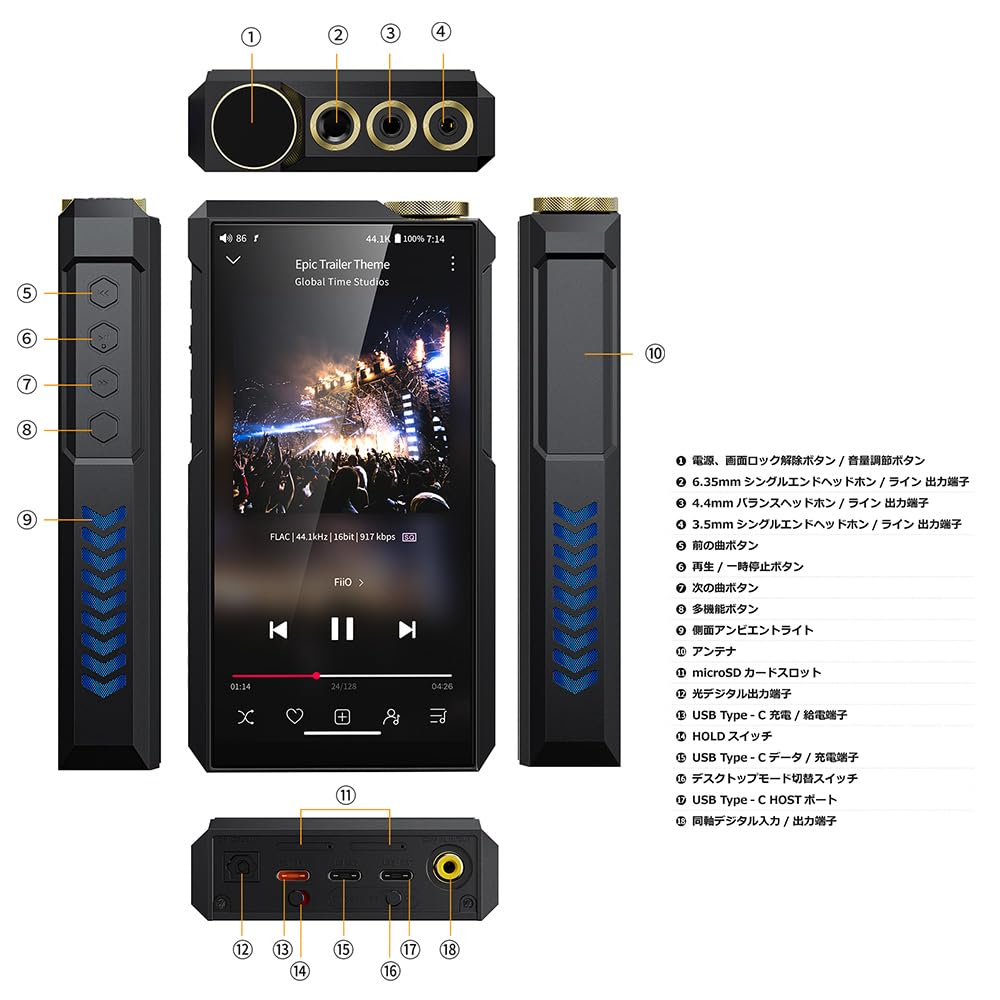 FiiO デジタルオーディオプレーヤー M27 Aluminum Alloy Amazon.co.jp: 《ロゴ入りクロスプレゼント》 FIIO デジタル