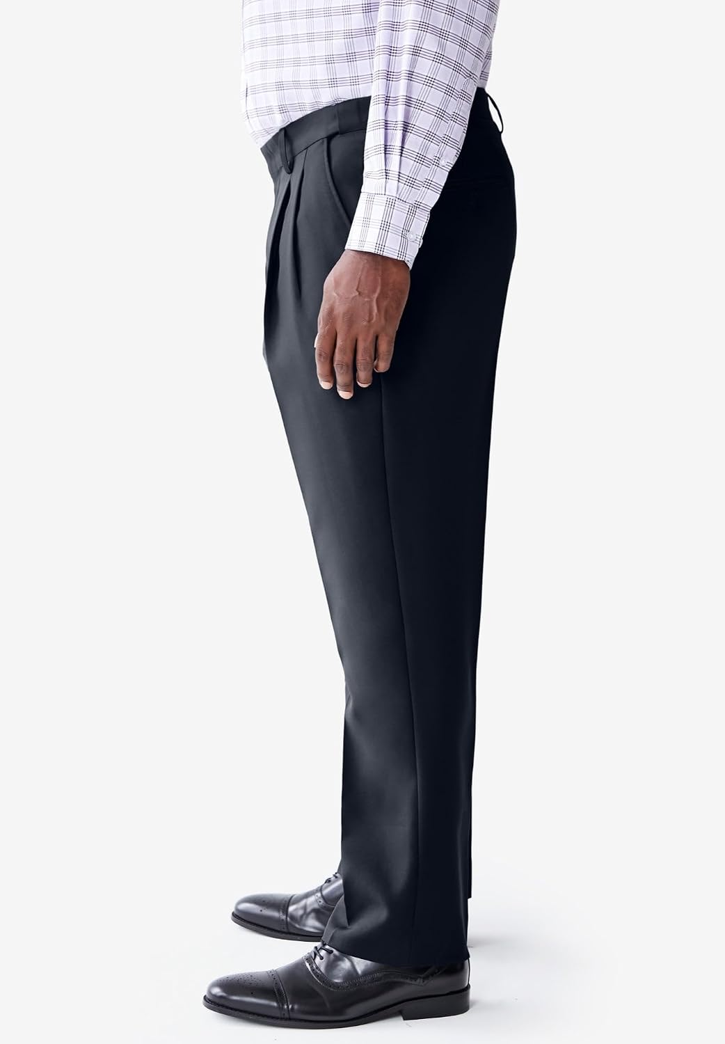 KingSize Men's Big & Tall Tall Easy Movement Pleat-Front Expandable Dress Pants