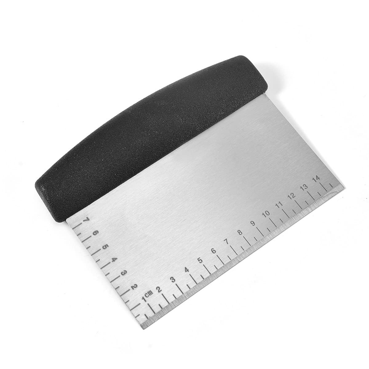 Kitchen Dough and Pastry Scraper/Chopper, Stainless Steel Dough Cutter, Multi-Purpose Scale-Cake, Pizza Cutter-Pastry Bread Separator Scale Bench Knife. (Black, Pack of 1)