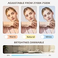 Vista 3 de Lámpara de pie LED de pestañas, lámpara de media luna para extensión de pestañas, iluminación para belleza, cuidado de la piel, pestañas, cejas