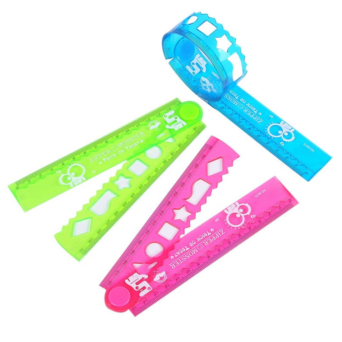 LIUJZZJ 3 Piezas Reglas de Colores Reglas Flexibles Reglas Multifuncionales 30 cm Regla de Aprendizaje del Estudiante Regla de Plástico