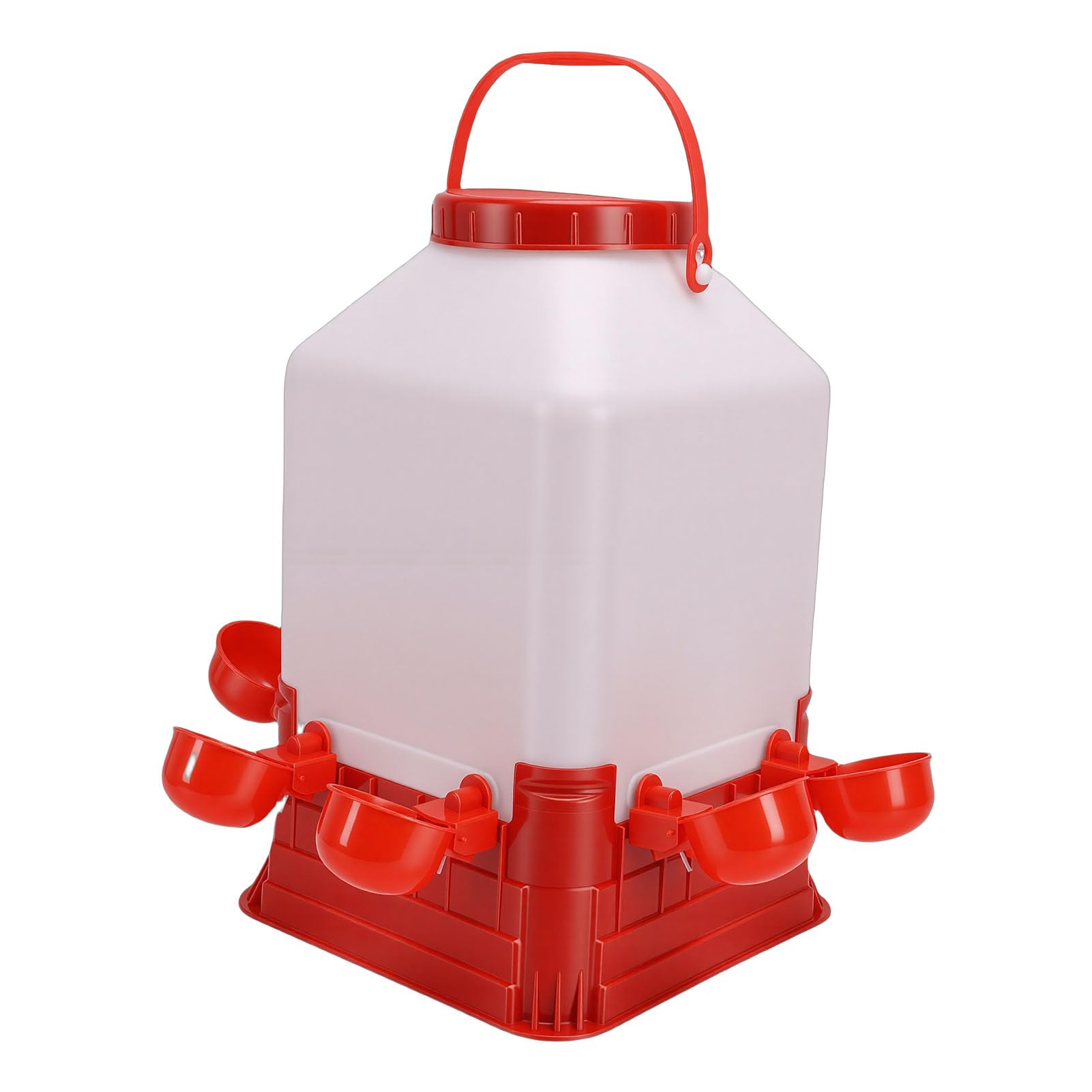 Geflügeltränke für Geflügel, 10 Liter, Futternapf und Tränke für Hühner, aus Kunststoff, großes Fassungsvermögen, leicht zu reinigendes Design