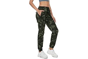 Camo Pants Women Cargo Hiking Pants Quick Dry Joggers, Lightweight Travel Pants