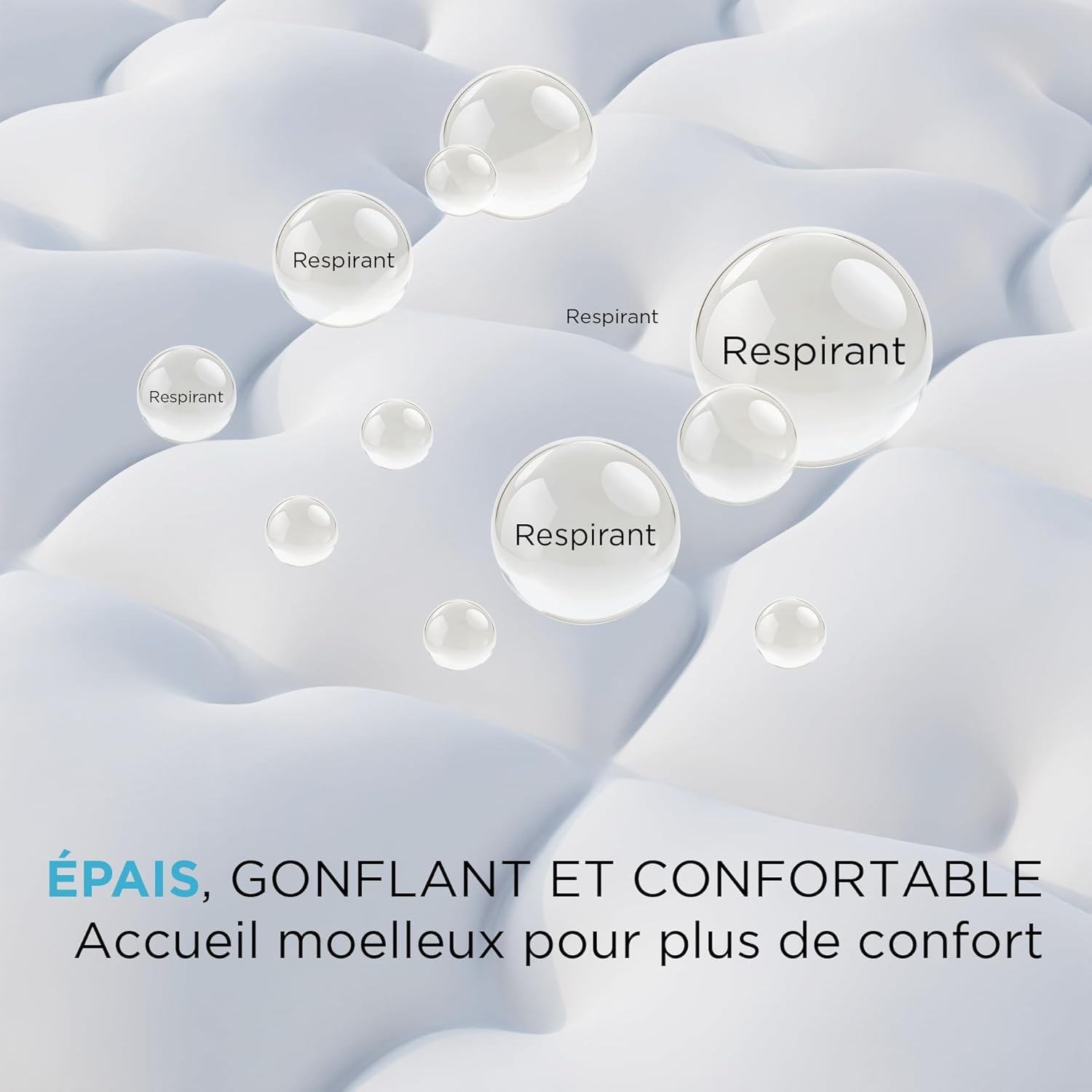 CASABEL Topper Colchón Diamante 150x200 cm de Microfibra, Comodidad óptima, Suave, hipoalergénico, Transpirable, para Camas Dobles, Adultos, niños, sofá Cama, Cama supletoria