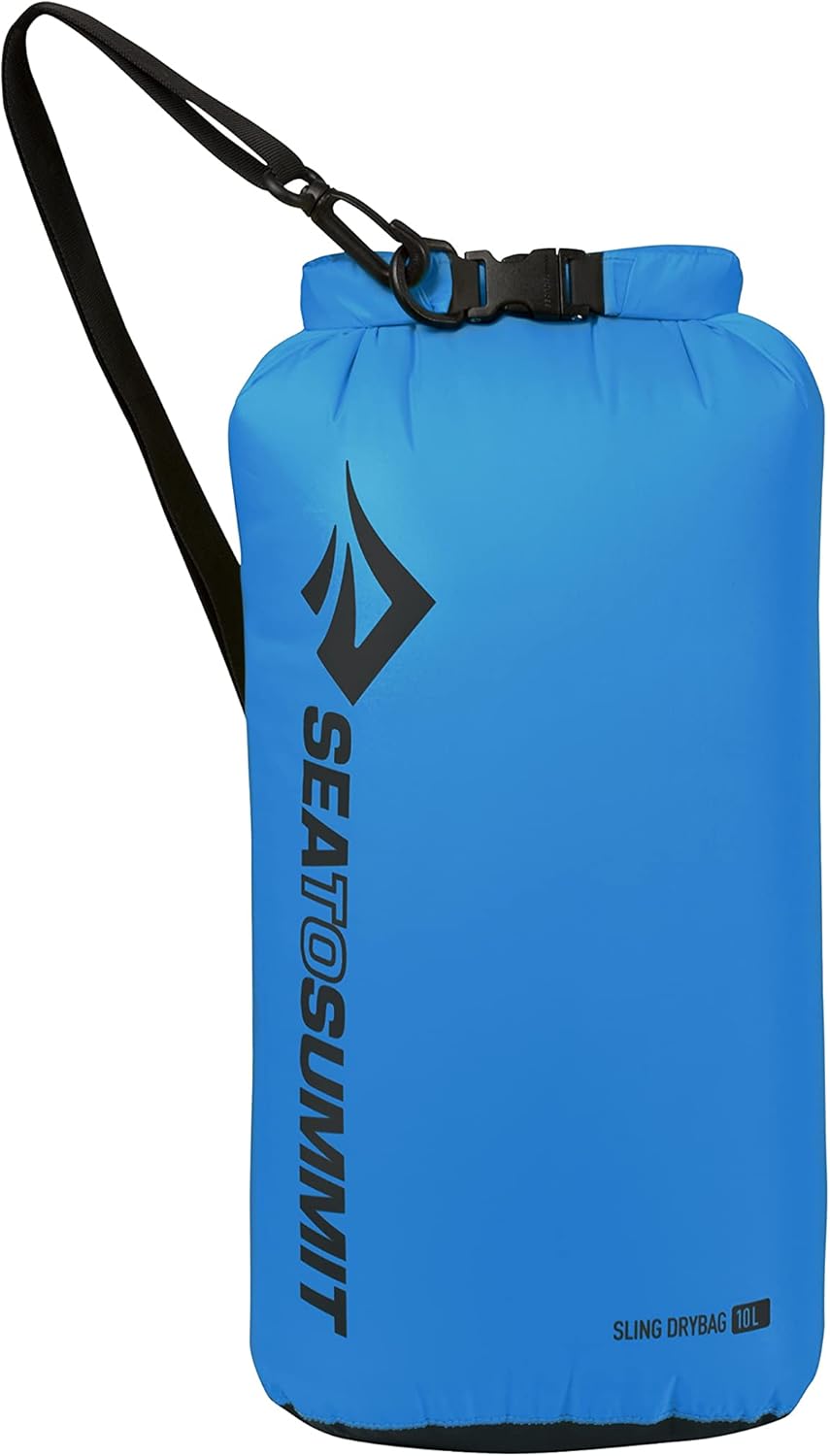 Sea to Summit Sling Lightweight Dry Bag with Shoulder Strap, 10 Liter, Blue