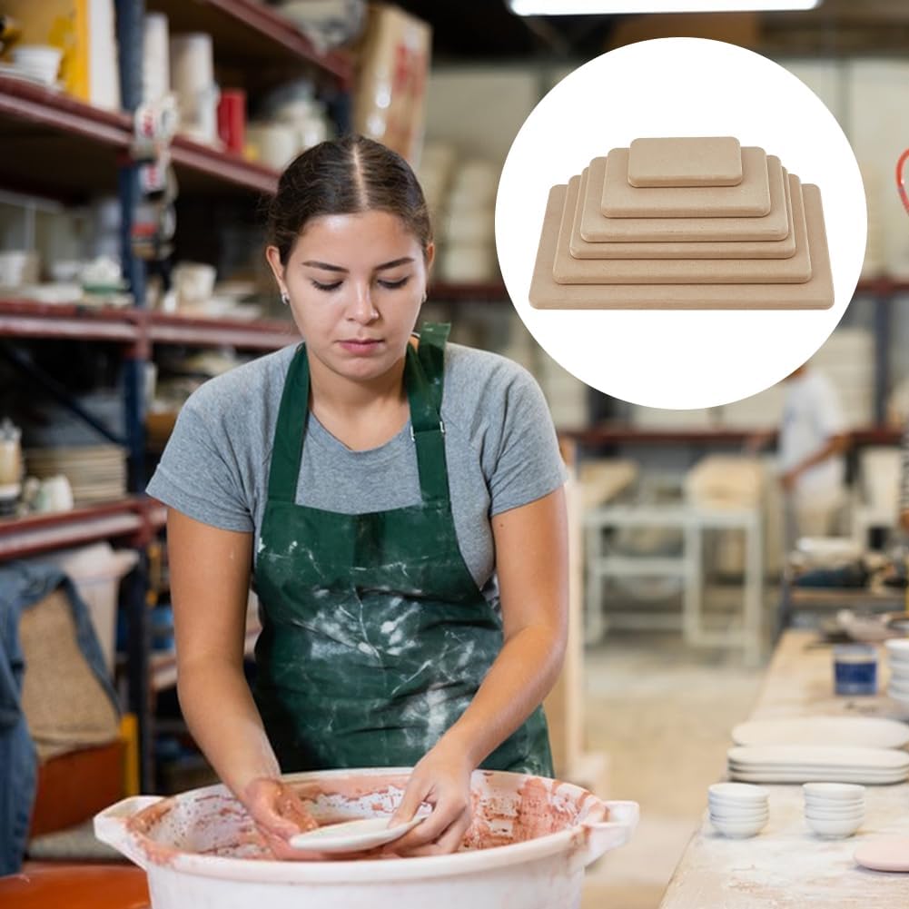 SUPERFINDINGS 6Pcs 6Size Pottery Molds Deep Rectangle MDF Wood Boards Slump Molds for Clay Plate Forming Molds Various Sizes Ceramic Molds, 125~325x78~203x15mm, Burlywood