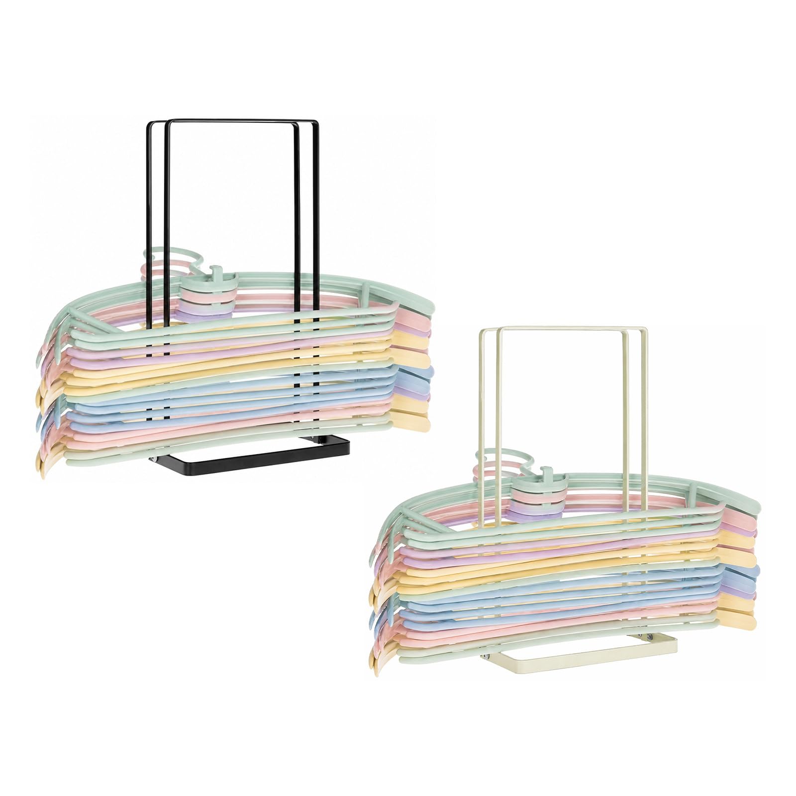 2Pcs Hanger Storage Organizer, Detachable Metal Clothes Hanger Stacker