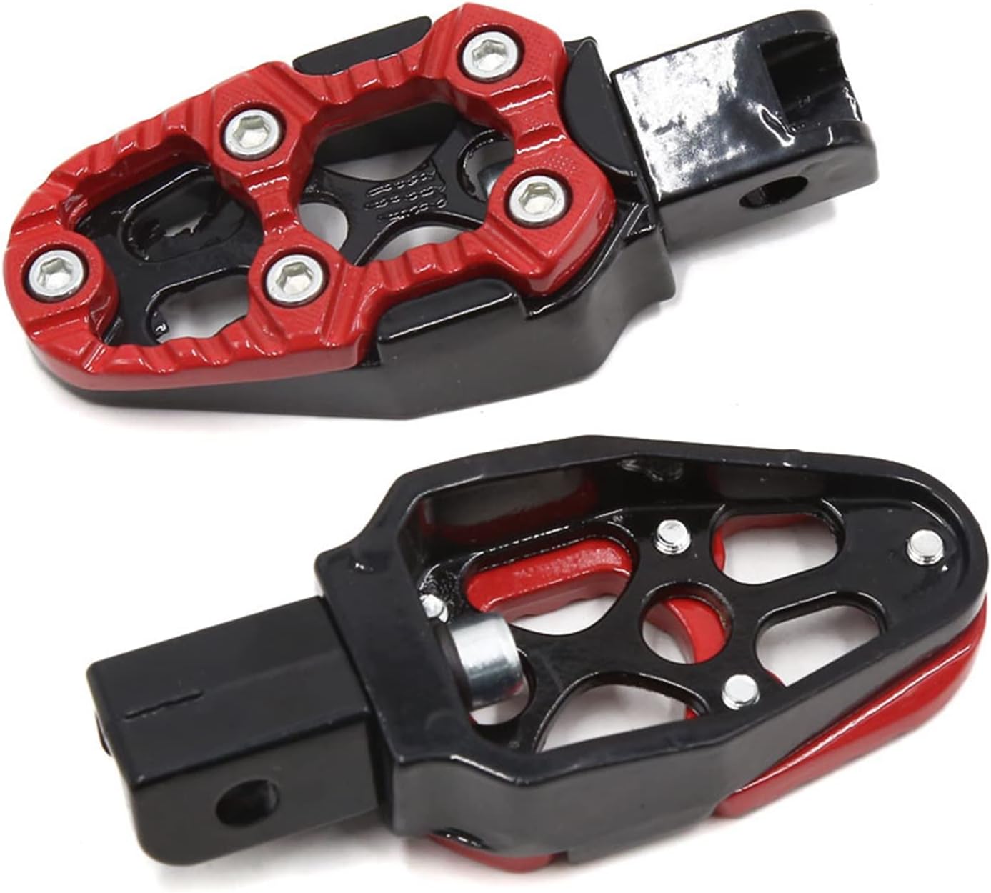 uxcell 1 Pair 8mm Metal Motorcycle Rearsets Rear Set Footrest Footpeg Foot Rest Peg Bike Bicycle Cycling Red
