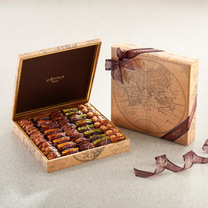 Bateel Coffret Cadeau Carte du Monde Dattes Premium Collection Signature