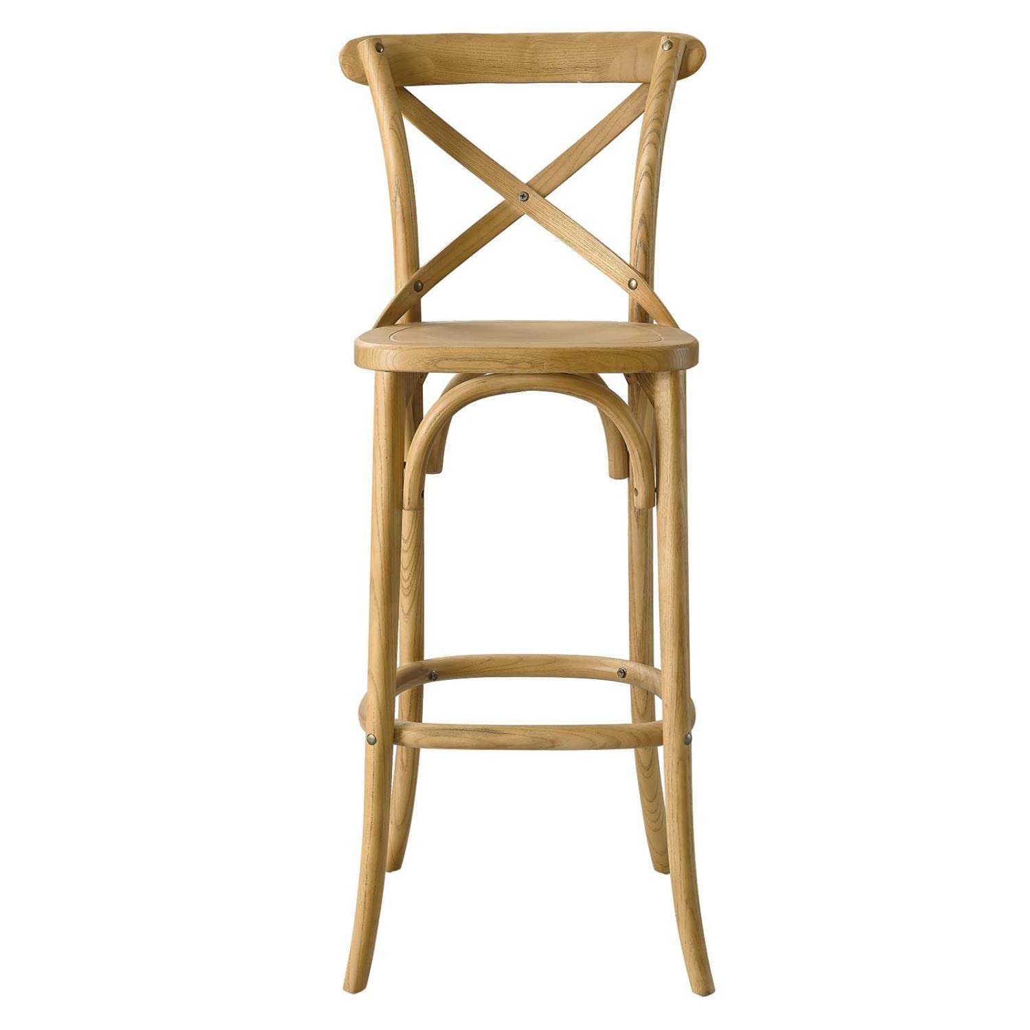 Modway Gear Bar Stool in Natural