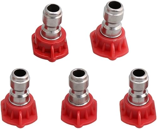 Miniatura 3 de 5 puntas de boquilla de pulverización para lavadora de alta presión, varios grados, 1.142 x 0.827 x 1.142 in (0 grados)