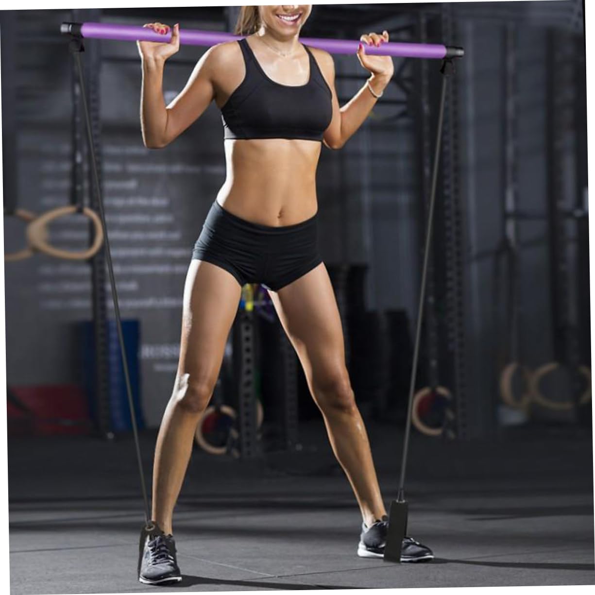 BIUDECO Yoga Training Rod Exercise Stick Muscle Puller Yoga Fitness Bar Portable