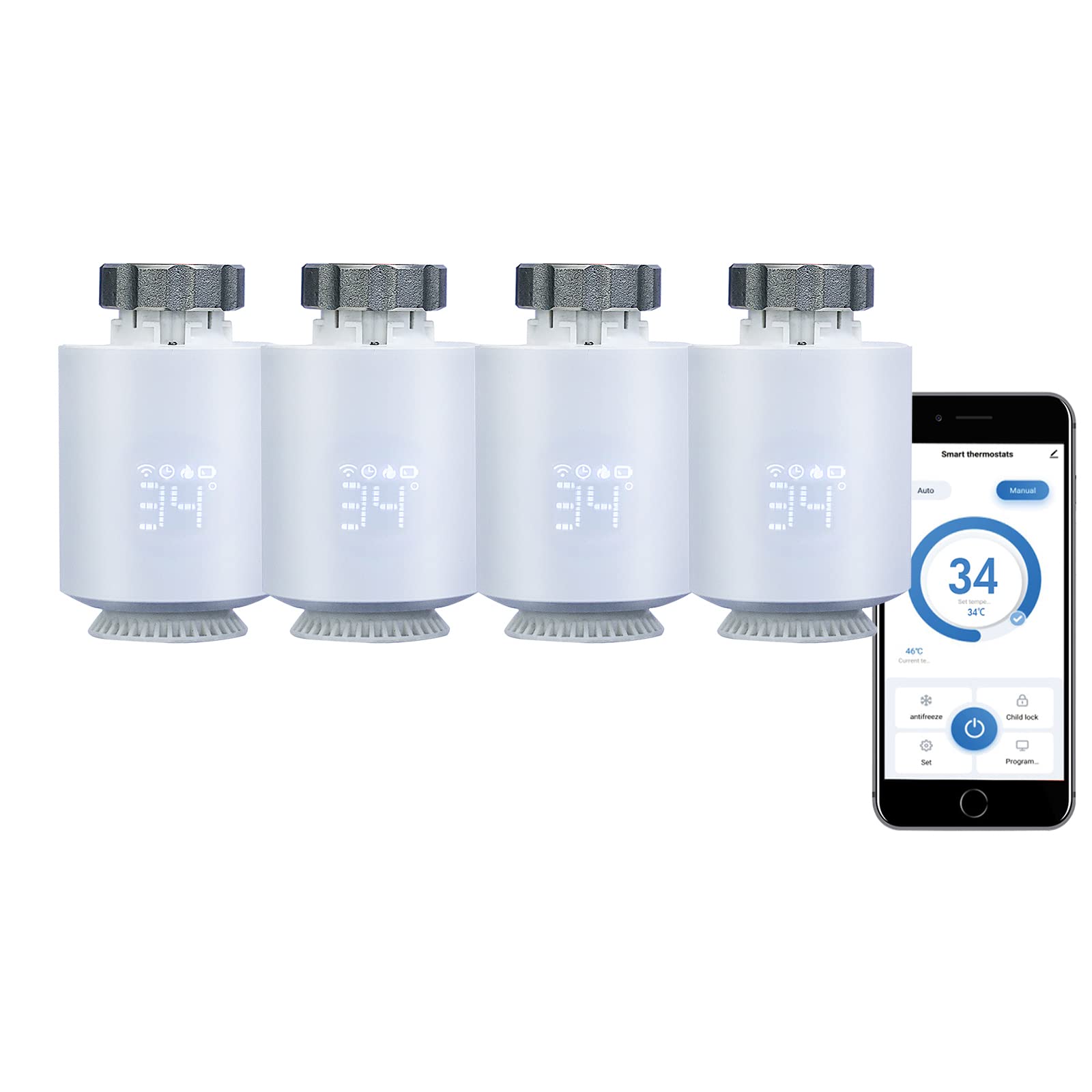 Zigbee TRV Heizkörperthermostat, programmierbares Thermostatventil