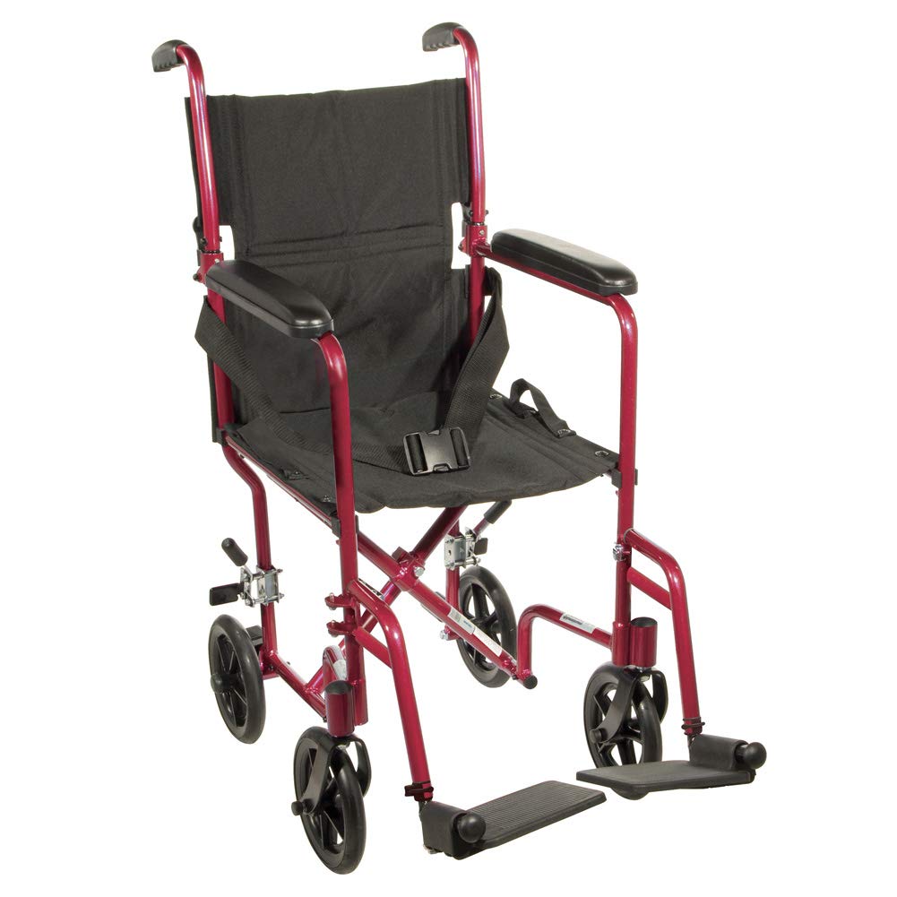 Drive Medical ATC19-BL Transport Wheelchair, Swing-Away Footrest, Blue — Amazon image 8