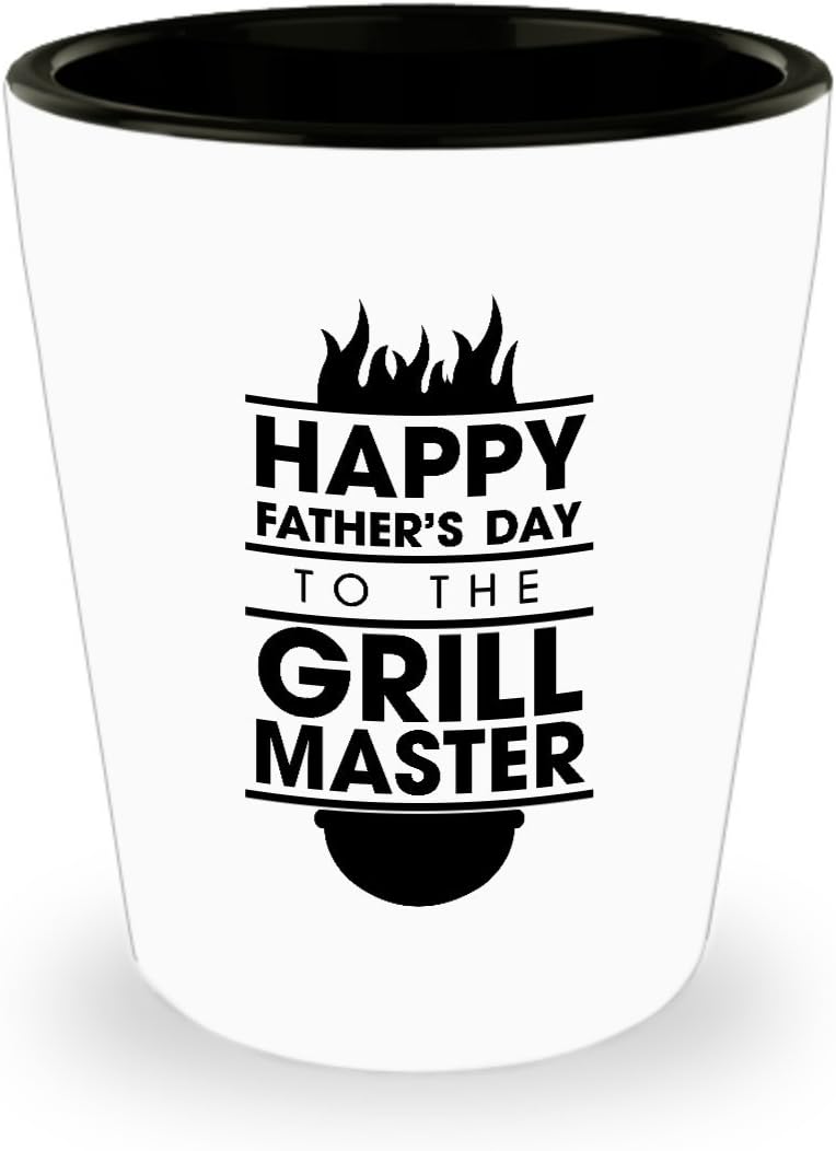 Happy Father’s Day To The Grill Master Shot Glass For Father’s Day Shot Glasses