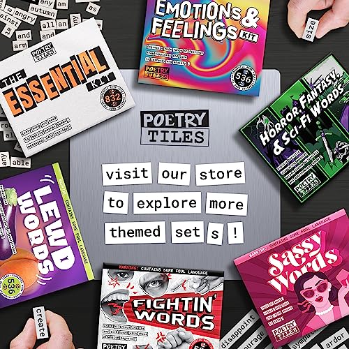 Poetry Tiles The Essential Kit For Fridge Poetry - 797 Pcs Word Magnets For Magnetic Refrigerator Poems And Story Building - Use Fun Magnets For Creativity, Word Games, And Funny Poetry #TOP5