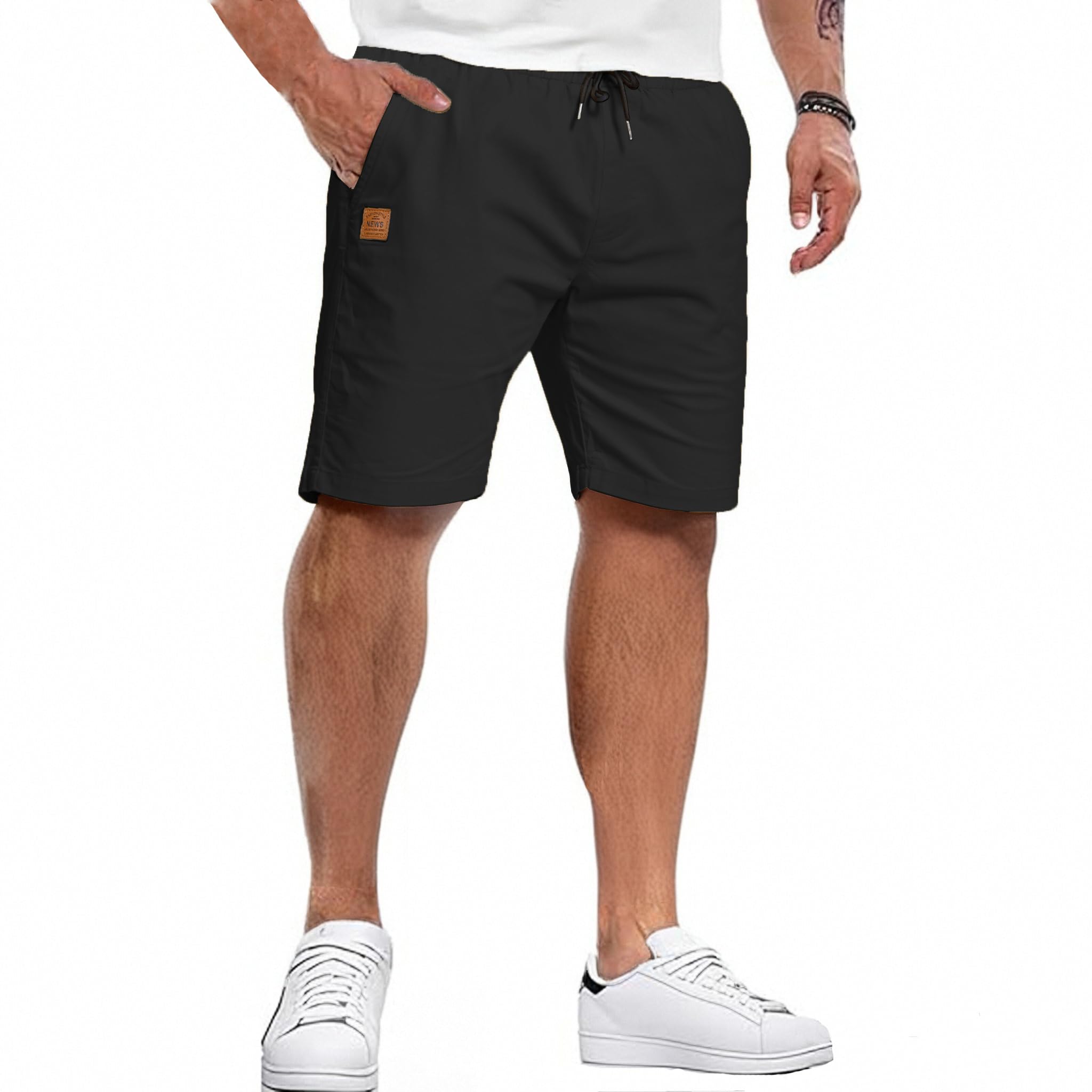 ZOXOZ Korte Broek Heren Shorts Zomer Korte Jogging Broek Mannen Sport Shorts Katoen GymFitness Korte Broek Blauw XL