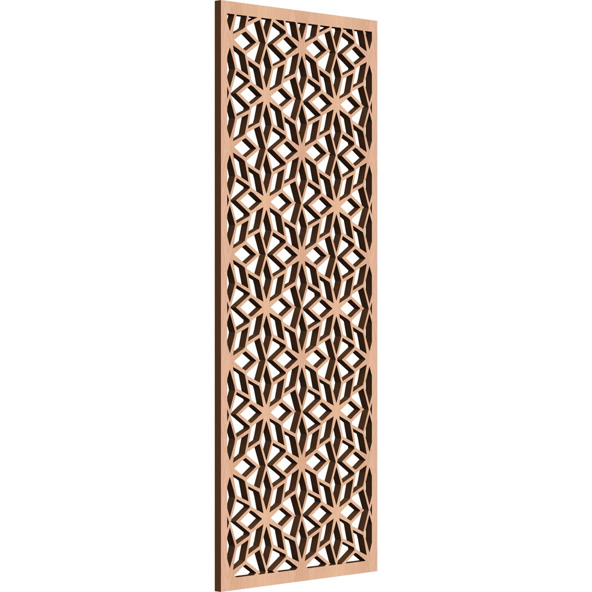 9 3/8"W x 24 3/8"H x 1/4"T Lake Decorative Fretwork Wood Wall Panels, Alder
