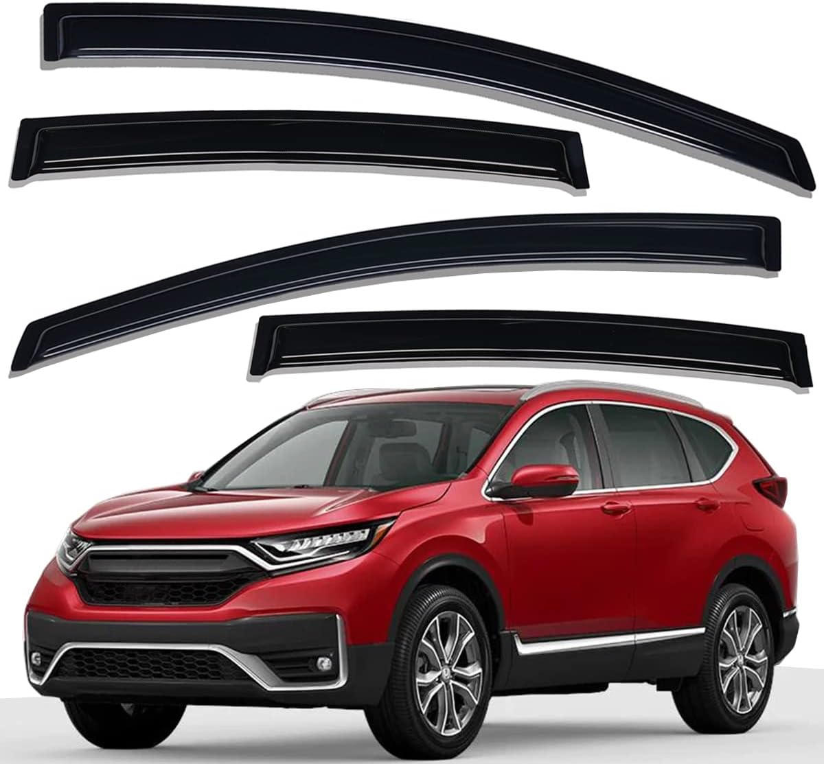 Lightronic WV94269 OutsideMount Side Window Visor Deflector Rain Guard