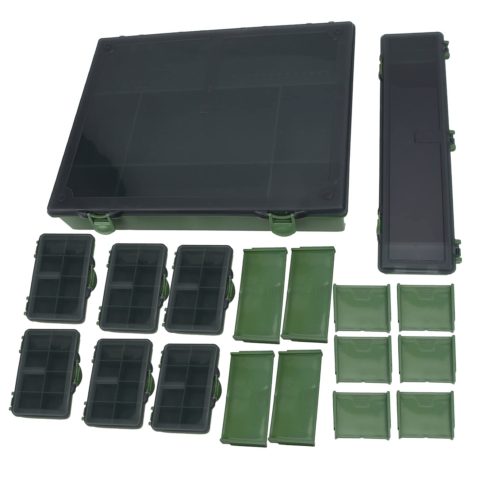 Bediffer Caja de Aparejos de Pesca de Gran Capacidad, Estuche de Almacenamiento Duradero para Accesorios de Pesca con Reglas, 365x285x55mm