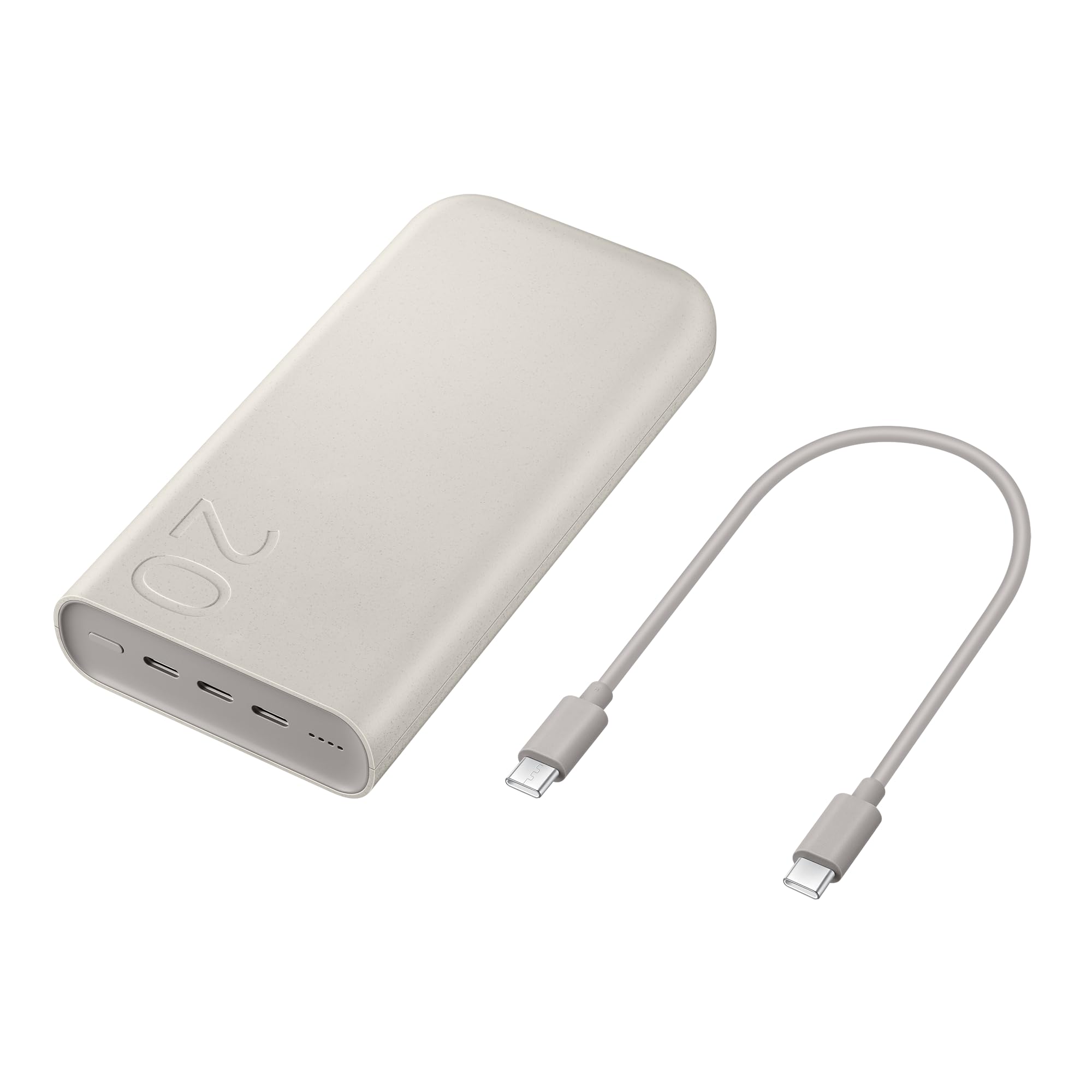 SamsungGalaxy Official 20,000 mAh Battery Pack, 45W Super Fast Charging (with USB-C to C Data Cable), Beige
