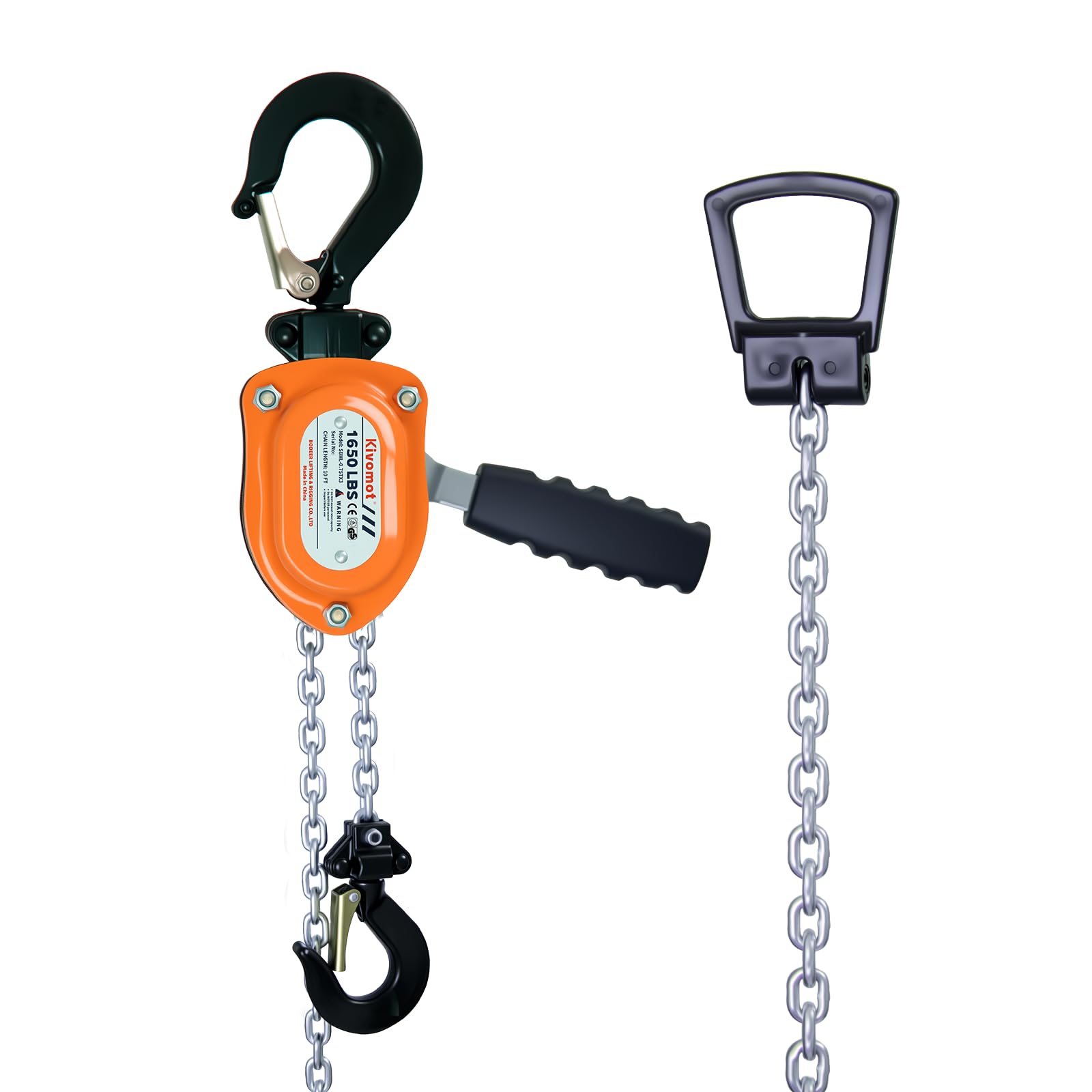 Lever Chain Hoist - 550 lb Lift, 10ft -9