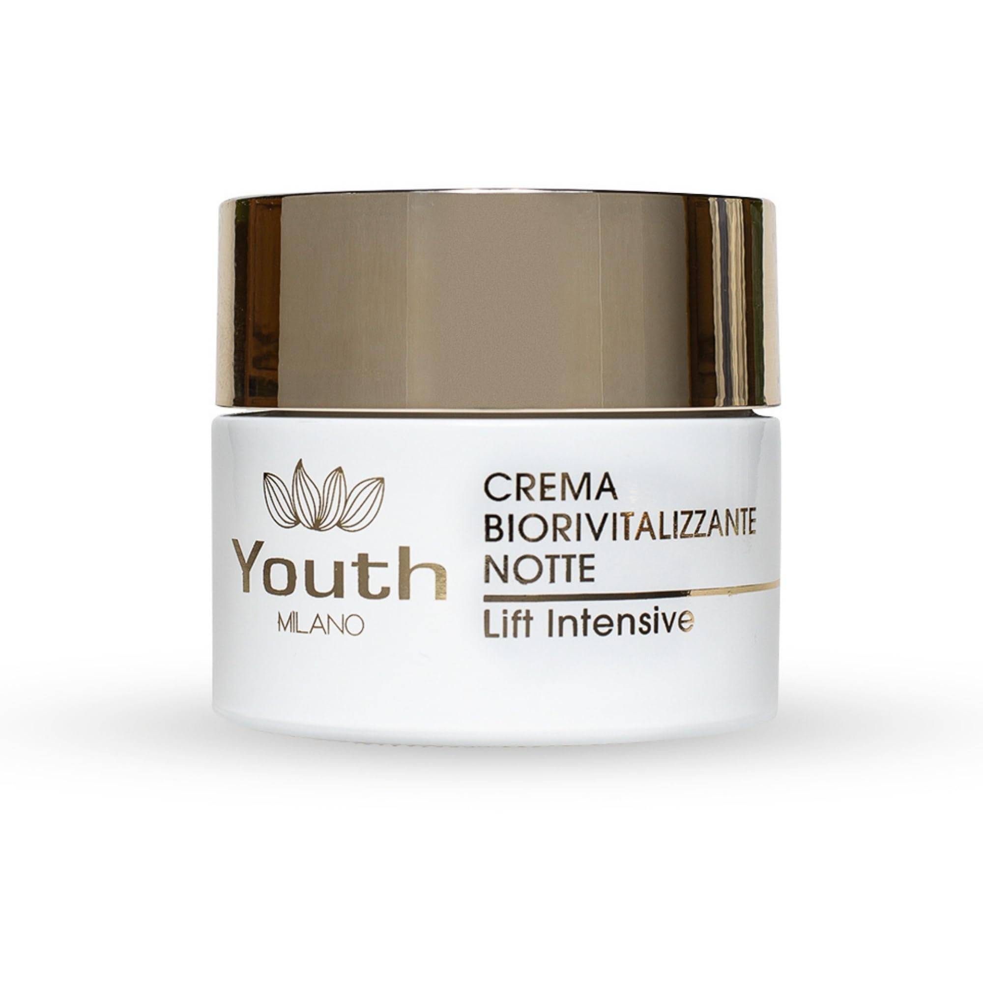 Youth Milano – Crema Notte Viso Antirughe 50 ml | Crema Biorivitalizzante Notte Idratante e Rimpolpante | Trattamento Rigenerante, Nutriente, Effetto Lifting Naturale