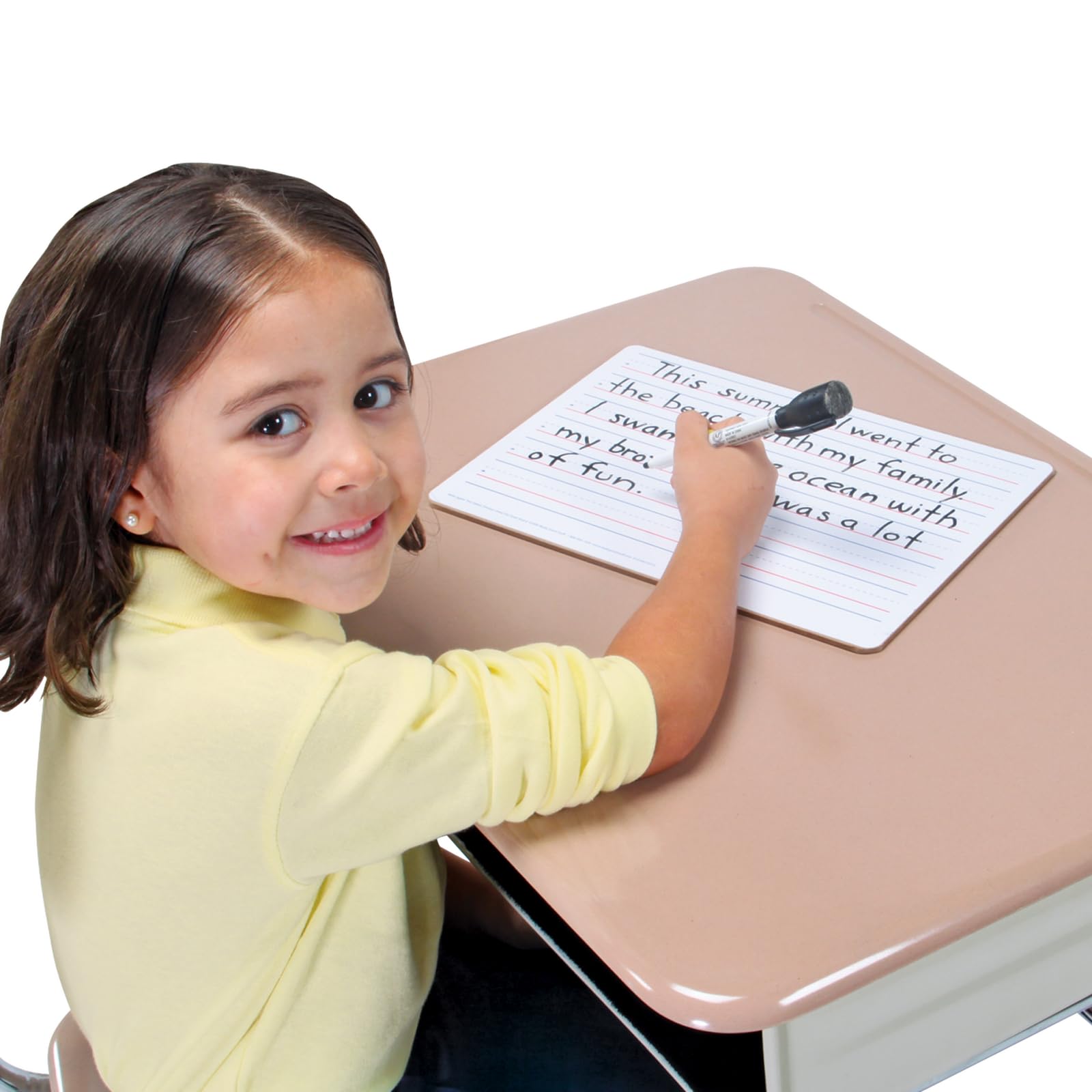 Two-Sided Primary Lined Dry Erase Boards - Non-Magnetic - 6 Boards