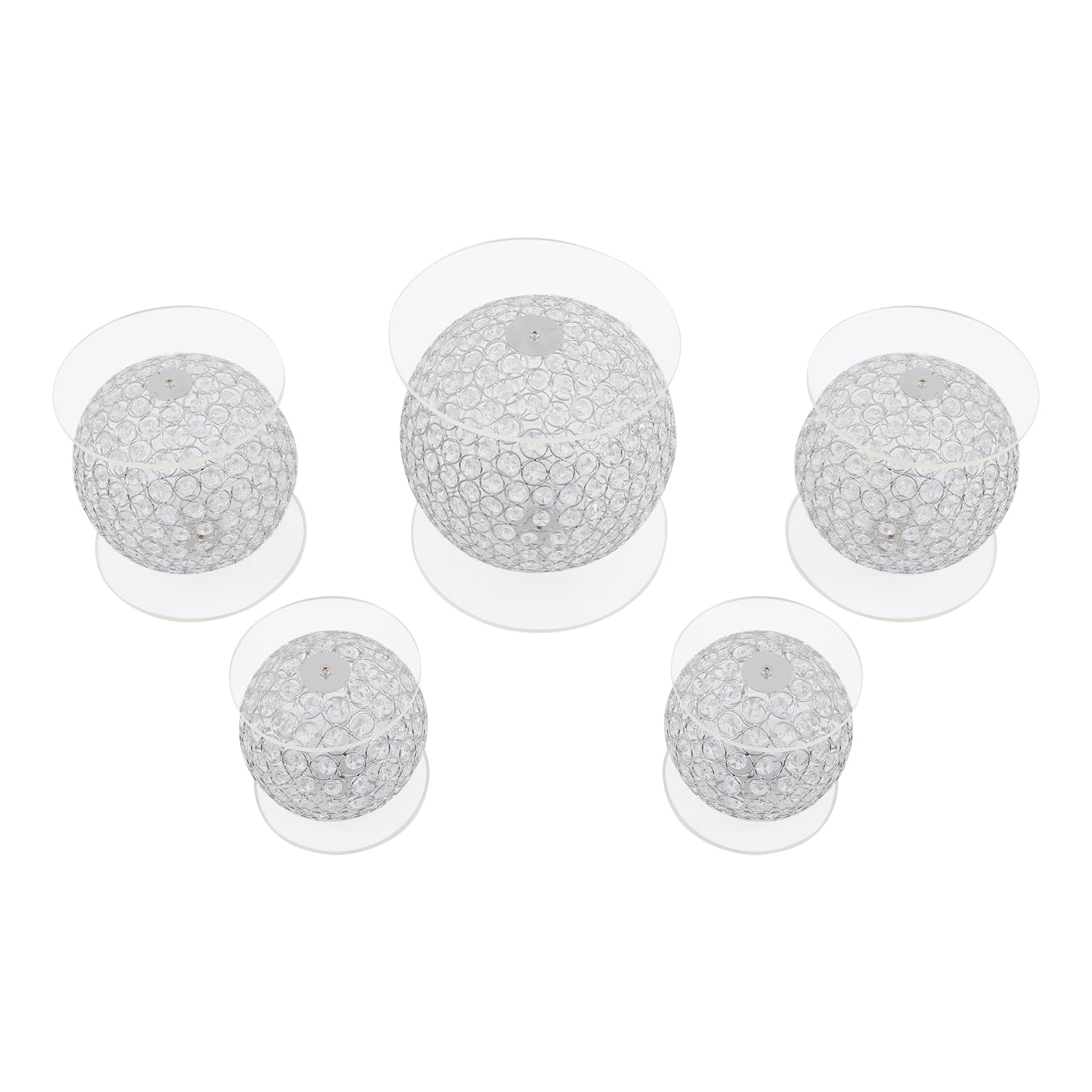 Lot de 5 présentoirs à gâteau en acrylique transparent pour fête