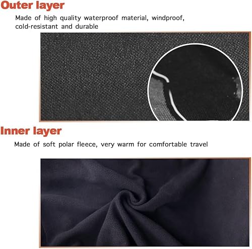 Cokomono Beinschutz Roller, Nässeschutz für Motorroller Scooter, universal Wetterschutz Regenschutz Winter für Rollerfahrer, schwarz