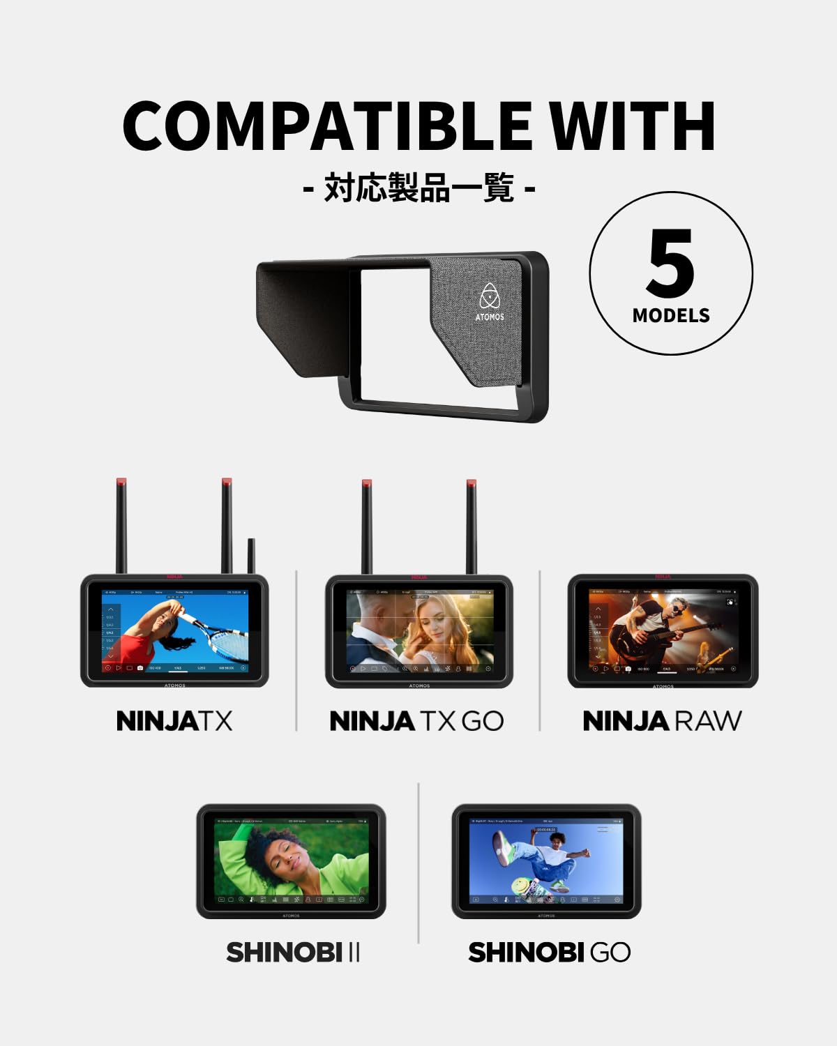 Amazon | Atomos 純正 Sunhood for 5