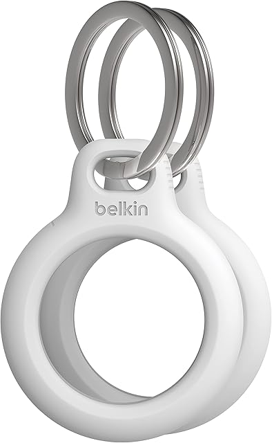 Etui Belkin AirTag z kółkiem do kluczy (etui Secure Holder na lokalizator Air Tag z akcesorium odpornym na zarysowania)  2 szt., białe