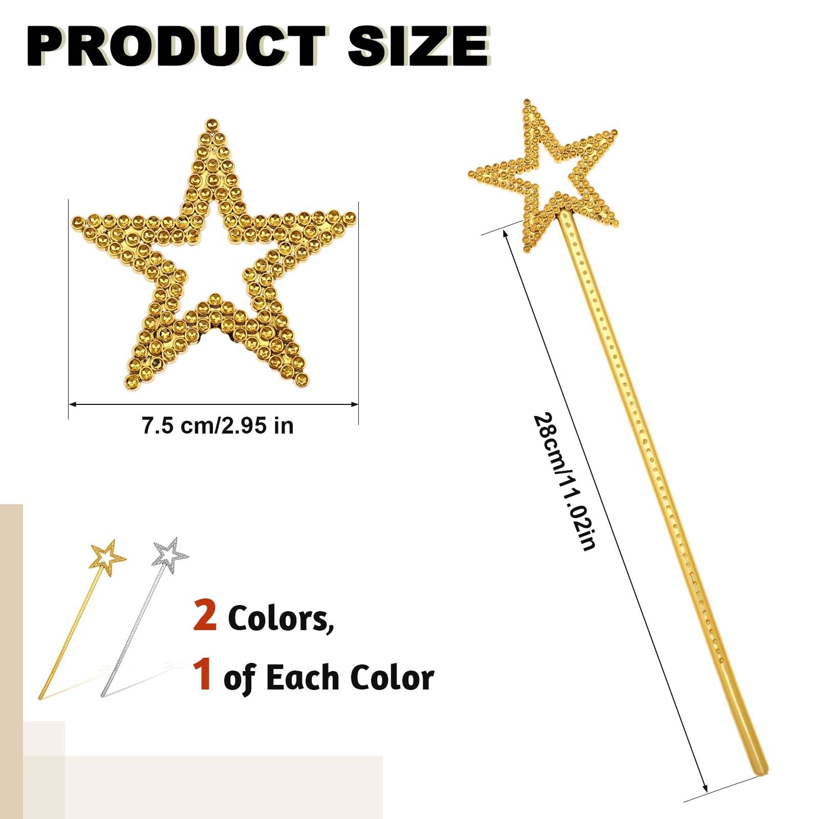 4 Feenstäbe Mit Glitzerstern - Magische Zauberstäbe Für Kinder Rollenspiele