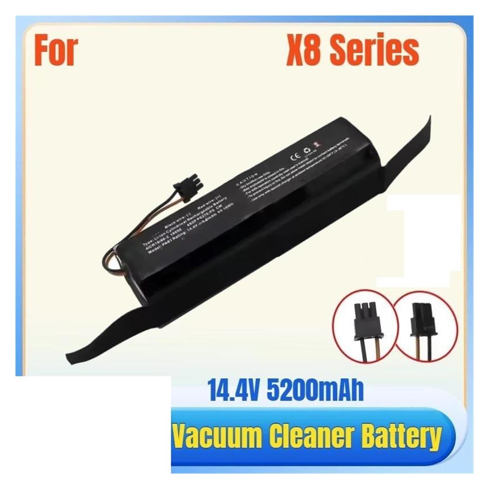 Batería De Repuesto 14,4 V 5200 MAh, Compatible Con Eufy, Compatible Con RoboVac, Robot Aspirador Serie X8 S Número De Pieza PA61, Compatible Con RoboVac, X8 T226X Bateria