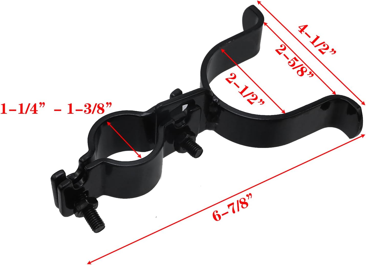 Fence Gate Fork Latch 2Pcs, for 1-3/8" and 2-1/2" Fence Post, Outdoor Chain Link Farm Gate Latch, Heavy Duty Zinc Alloy