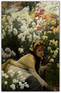 yhyjyzzjy 5D Painting Kits James Chrysanthemums 1876 Full Drill Dots Paintings Picture Arts Craft for Home Wall Art Decor12*16In