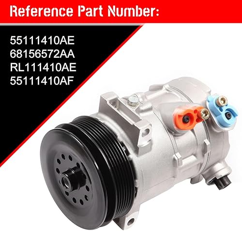 Miniatura 6 de cciyu Bomba de compresor de CA para Dodge Avenger Journey 2.4L 2008-2014 reemplaza al compresor de CA para automóvil 6SEU16C 6 ranuras